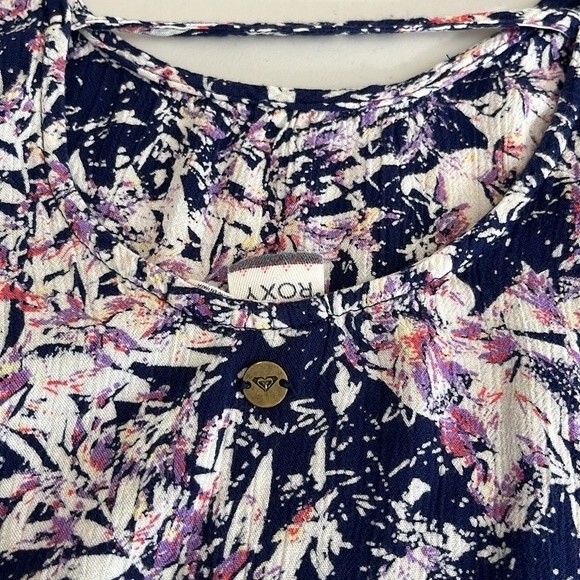 Roxy Swing Capella Dress Americano Blue Print Size Small - Picture 10 of 13